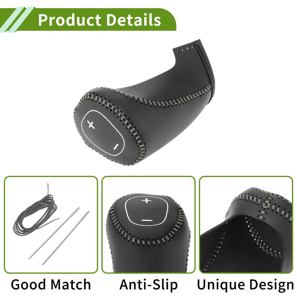 1 Pc Gear Shift Knob Cover for Chevrolet Malibu (2016–2020) Black Grey