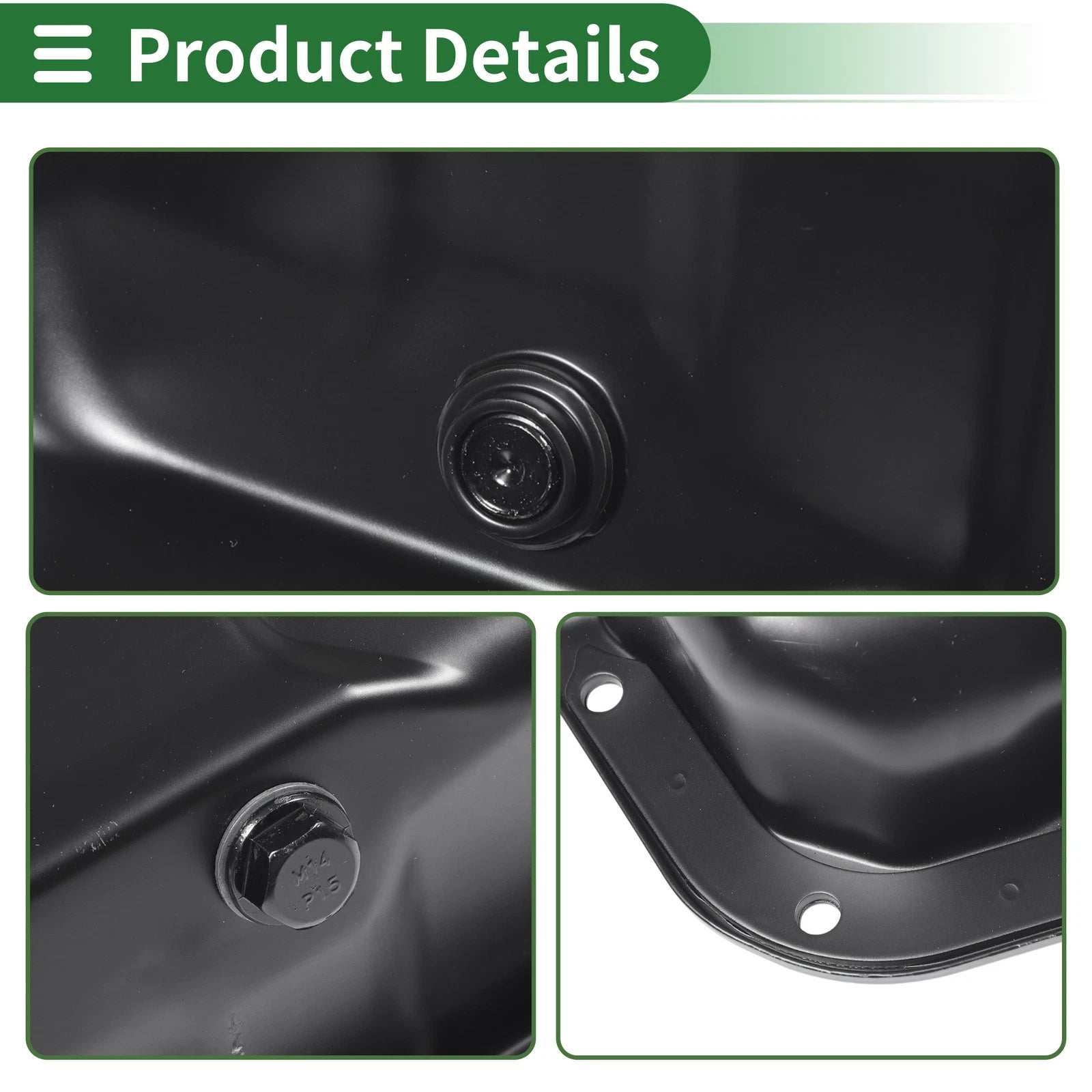 1 Pc Engine Oil Pan No.11200PT0010 for Honda Accord (1990–1997) Iron Black