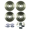 Brake Rotor & Low-Met Pad Kit for Audi A3, VW Eos, GTI, Jetta, Passat (2006–2016)