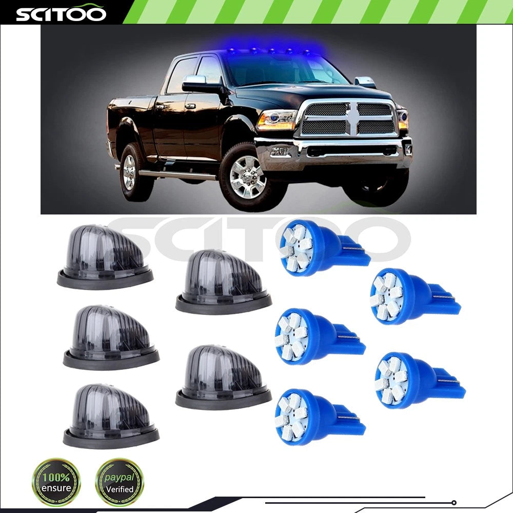 5pcs Smoke Cab Marker Light Set + LED for Chevrolet K10 Suburban (1974)