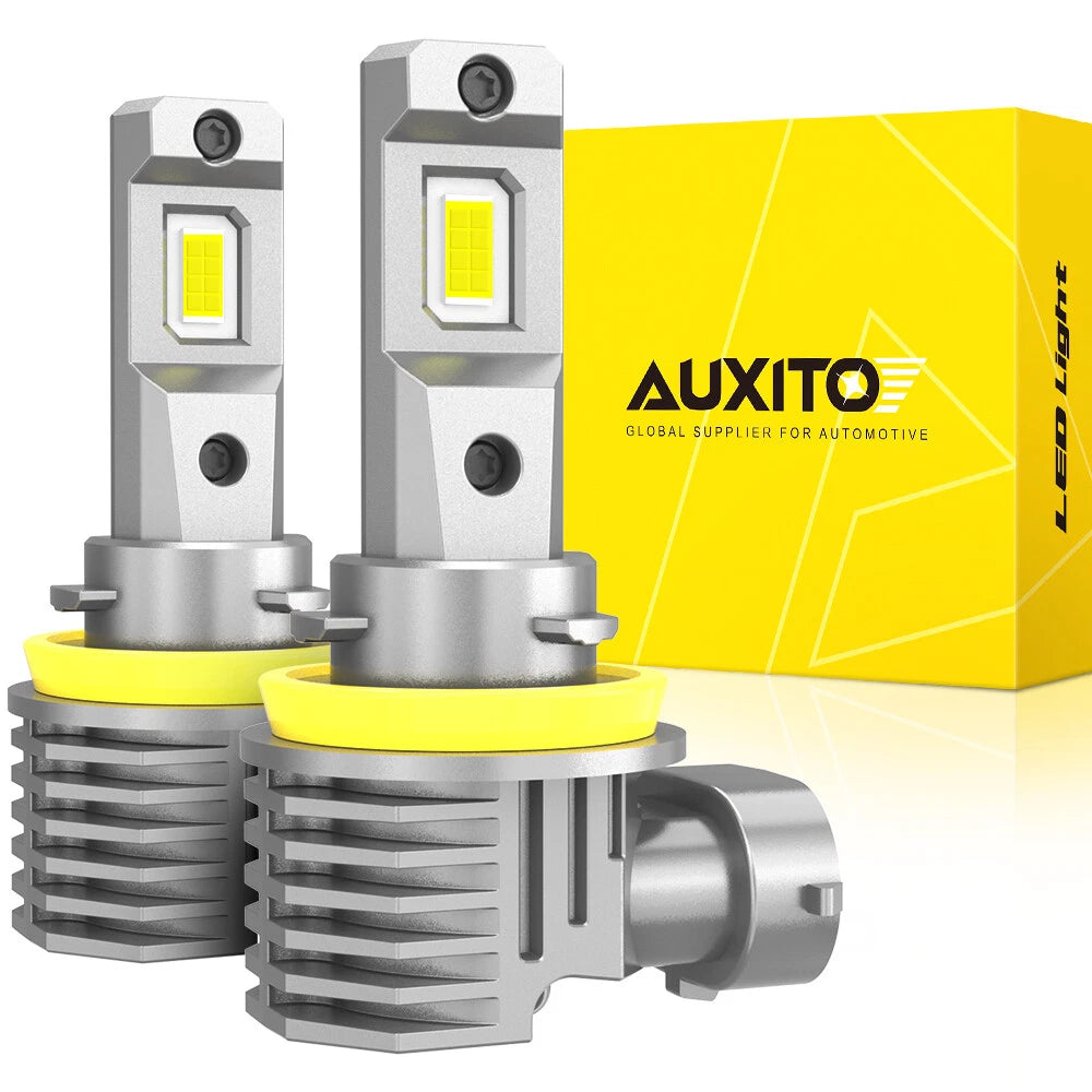 2X H11 H8 LED Headlight Bulbs for Cars (6500K White)