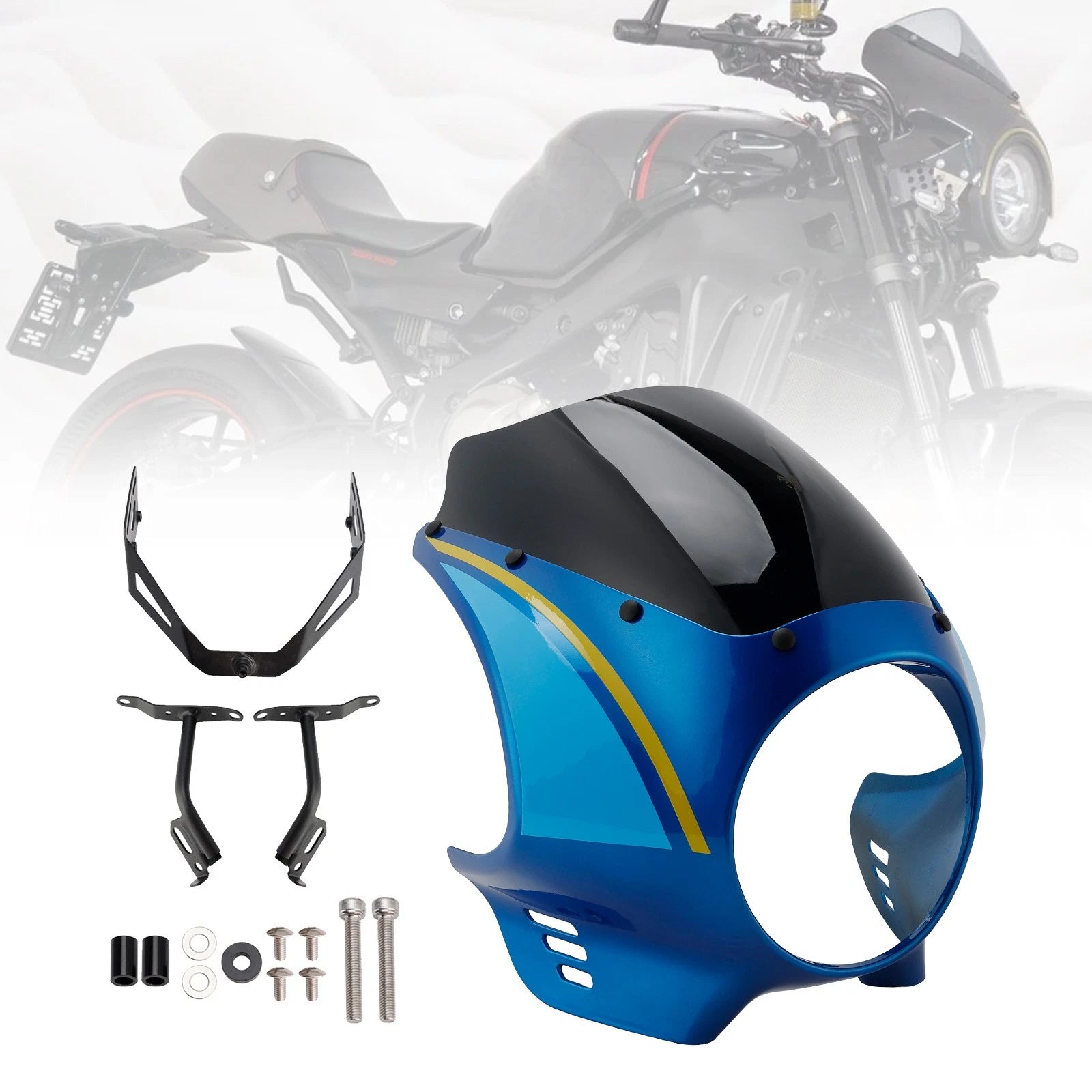 Headlight Fairing Windshield for XSR900 (2022–2025) Blue/Black