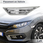 1pc Left Side Marker Light Cover for Honda Civic (2016–2021) No. 34350TETH01 Clear