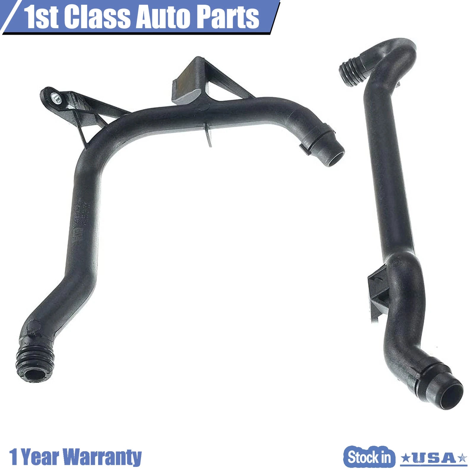 2Pcs Engine Water Coolant Pipe W/O-Rings for BMW 320i 325i 525i 528i Z3 Z4 (E46)