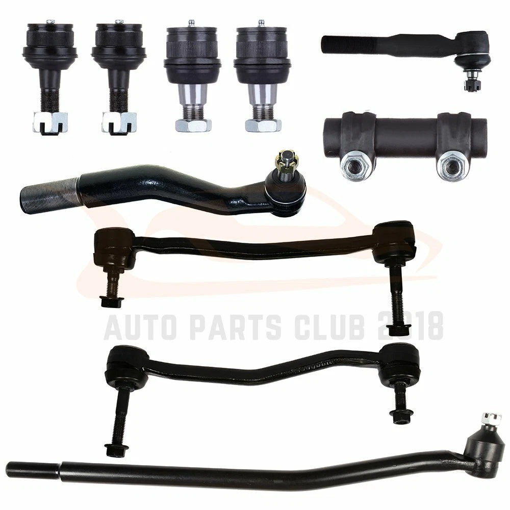10 Piece Tie Rod Ball Joint Kit for Ford Excursion F250 F350 (2000–2005)