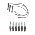 Denso 7mm Wire Set & 6 Iridium Power Spark Plugs for Hyundai Kia (3.0–3.5)