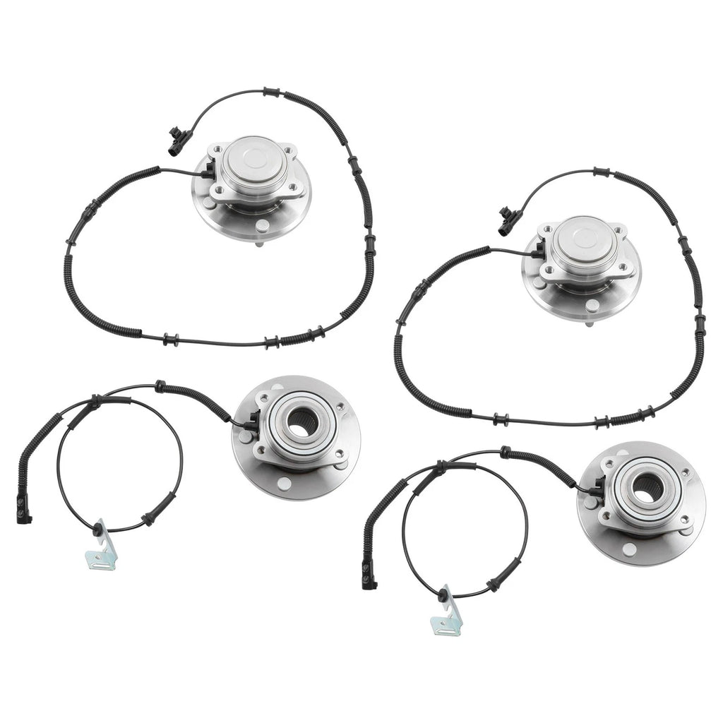 Set of 2 Front Rear Wheel Bearing Hubs for Volkswagen Routan (2009–2012)