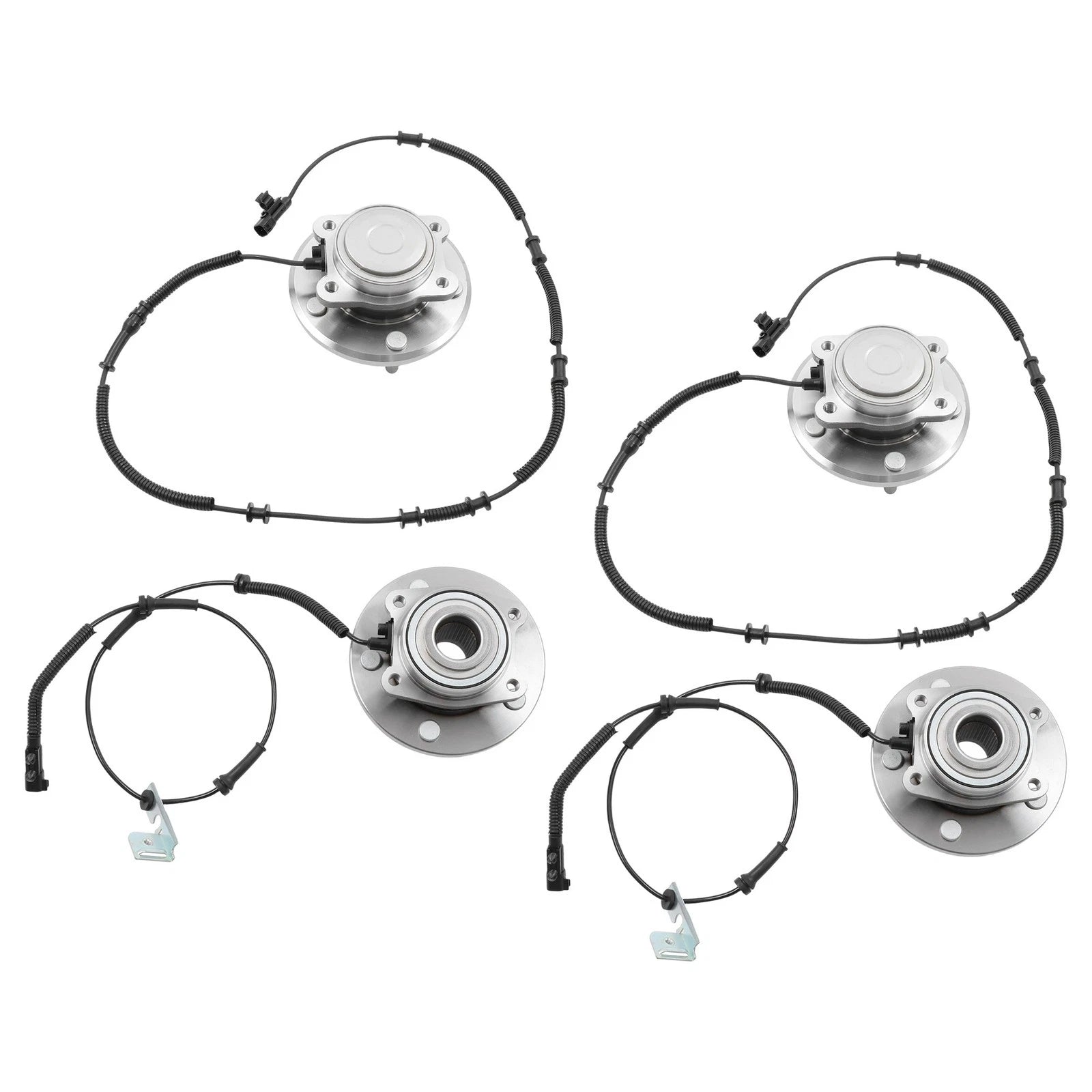 Set of 2 Front Rear Wheel Bearing Hubs for Volkswagen Routan (2009–2012)