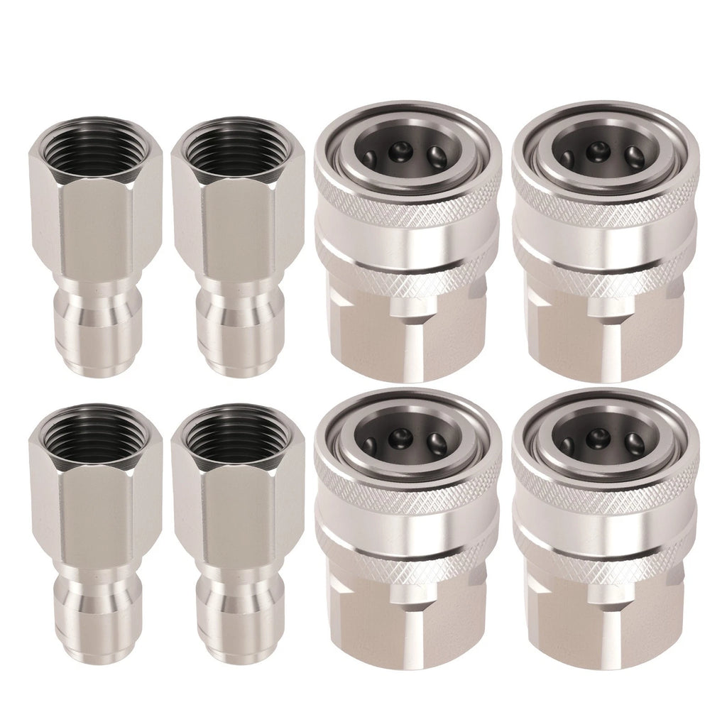 Set of 8 Quick Connector Pressure Washer Adapters for Garden Hose NPT