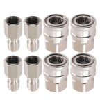 Set of 8 Quick Connector Pressure Washer Adapters for Garden Hose NPT