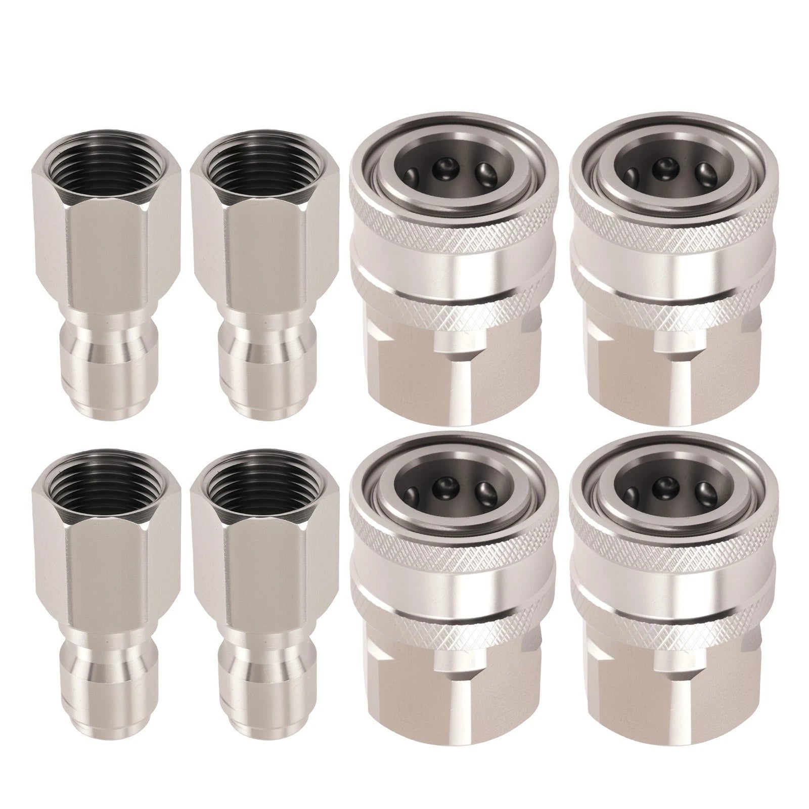 Set of 8 Quick Connector Pressure Washer Adapters for Garden Hose NPT