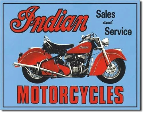 Vintage Replica Tin Metal Sign for Indian Motorcycles (127)
