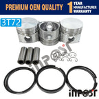Set of 3 Piston with Ring STD for Yanmar 3T72HL (72mm)