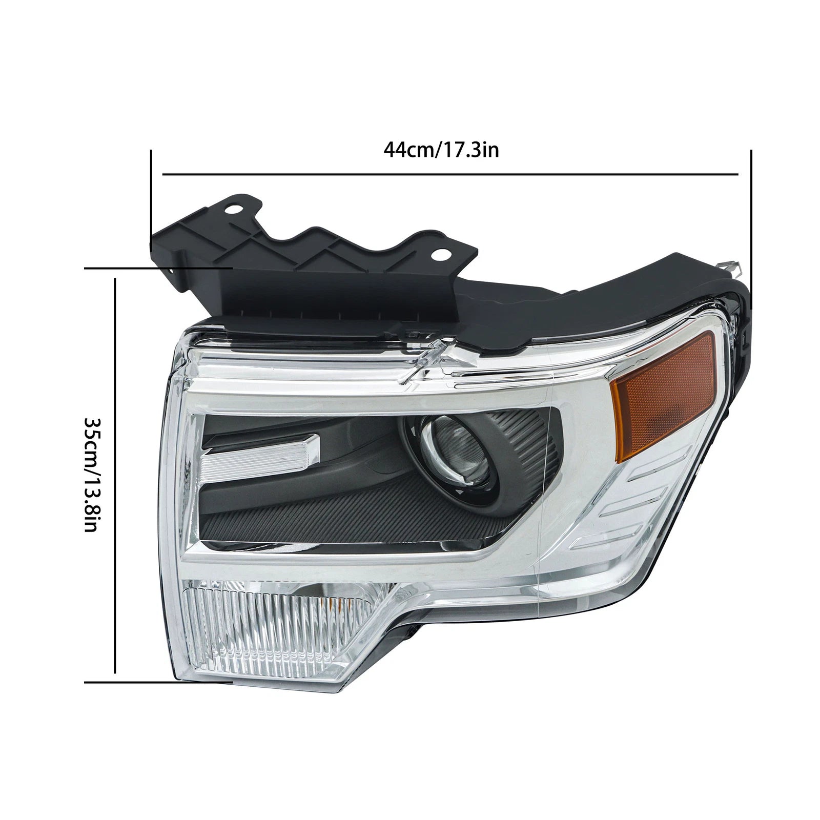 Front Headlight for Ford F150 (2013–2014) Left Driver Side Clear Lens