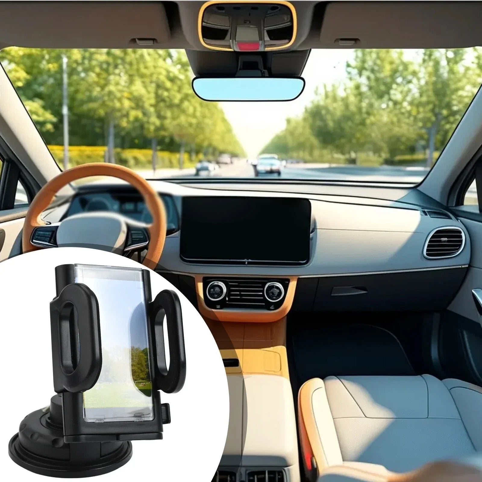 Compact / Car Dashboard Mobile Device Holder with Strong Suction Grip