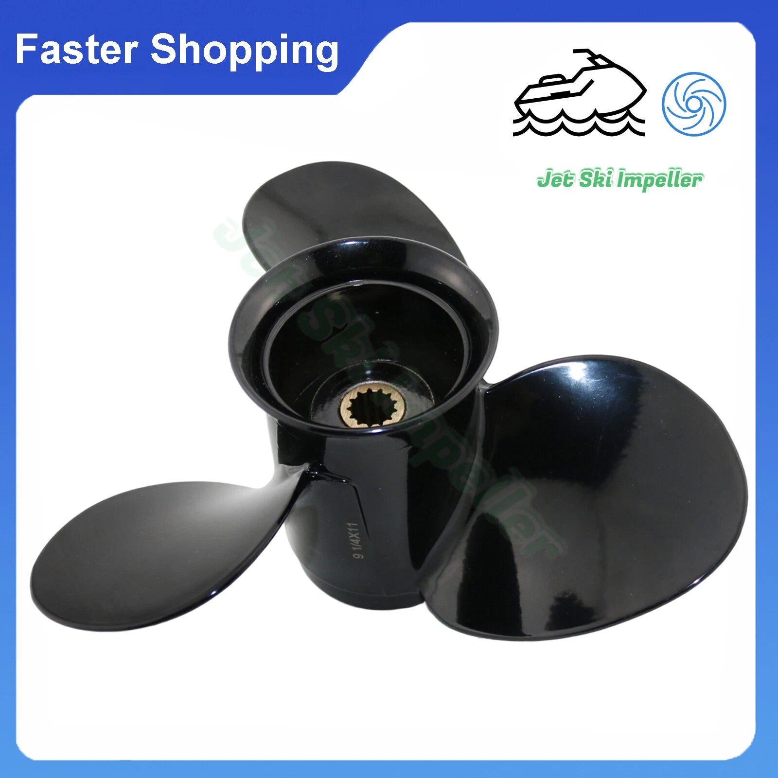 9.25x10 Aluminum Propeller for BRP Evinrude Johnson Outboard (8-15 HP)