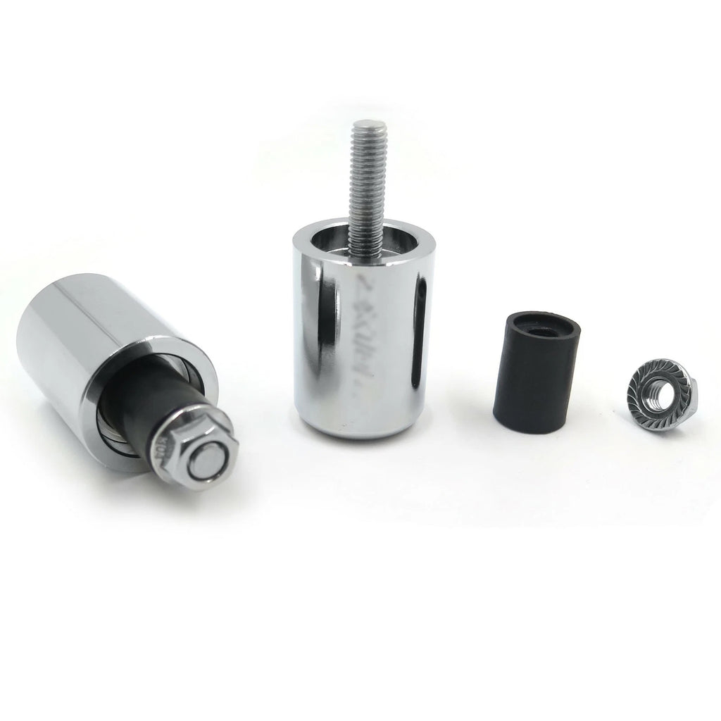 Chrome Bar End Slider Kit Rubber for Kawasaki Ninja ZX-10R (2006–2007)