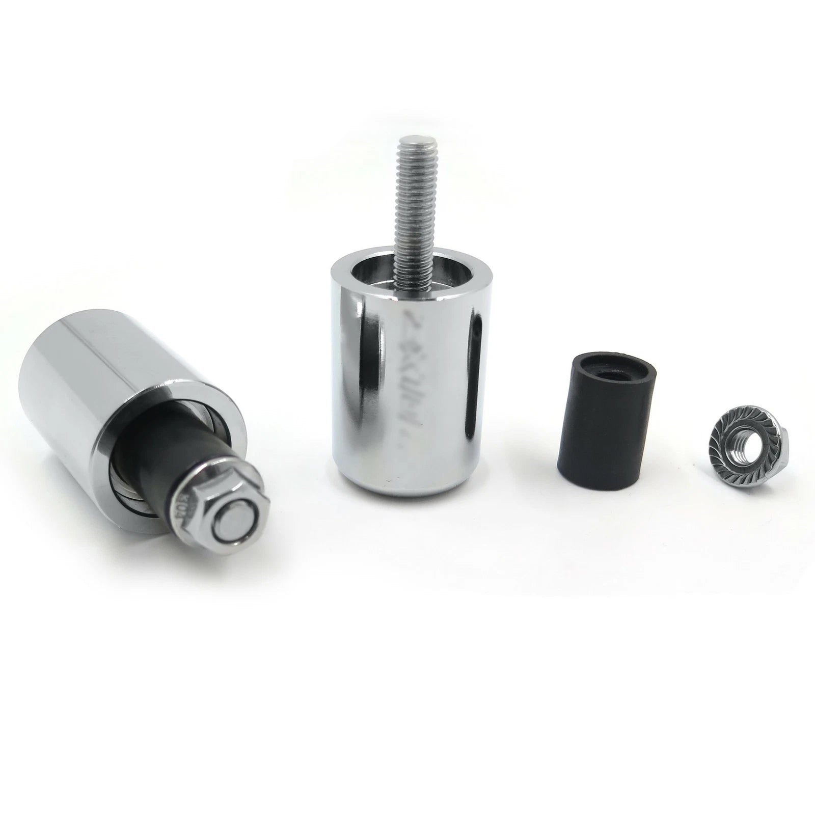 Chrome Bar End Slider Kit Rubber for Kawasaki Ninja ZX-10R (2006–2007)