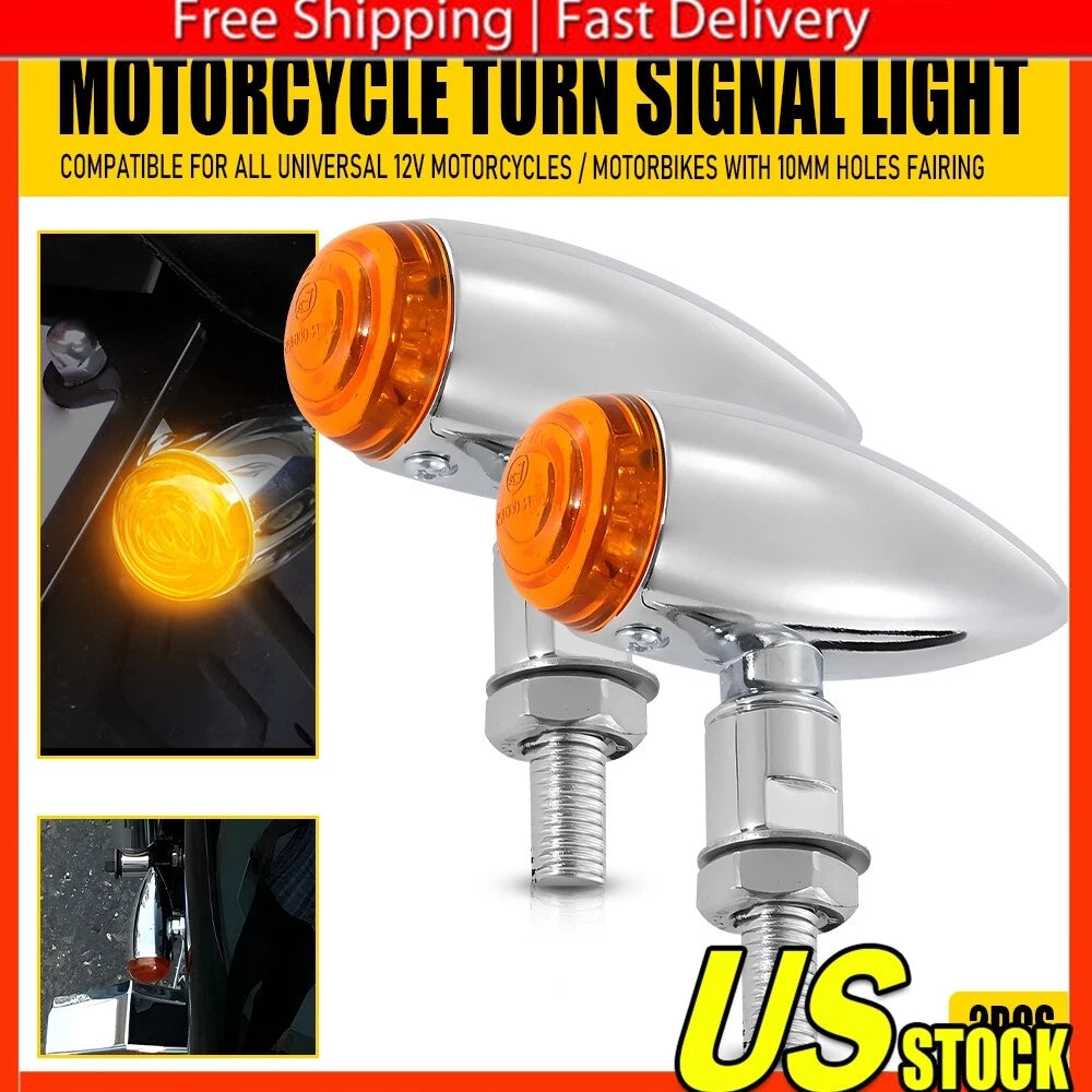 Amber Lens Turn Signal Blinker Light for Harley Davidson