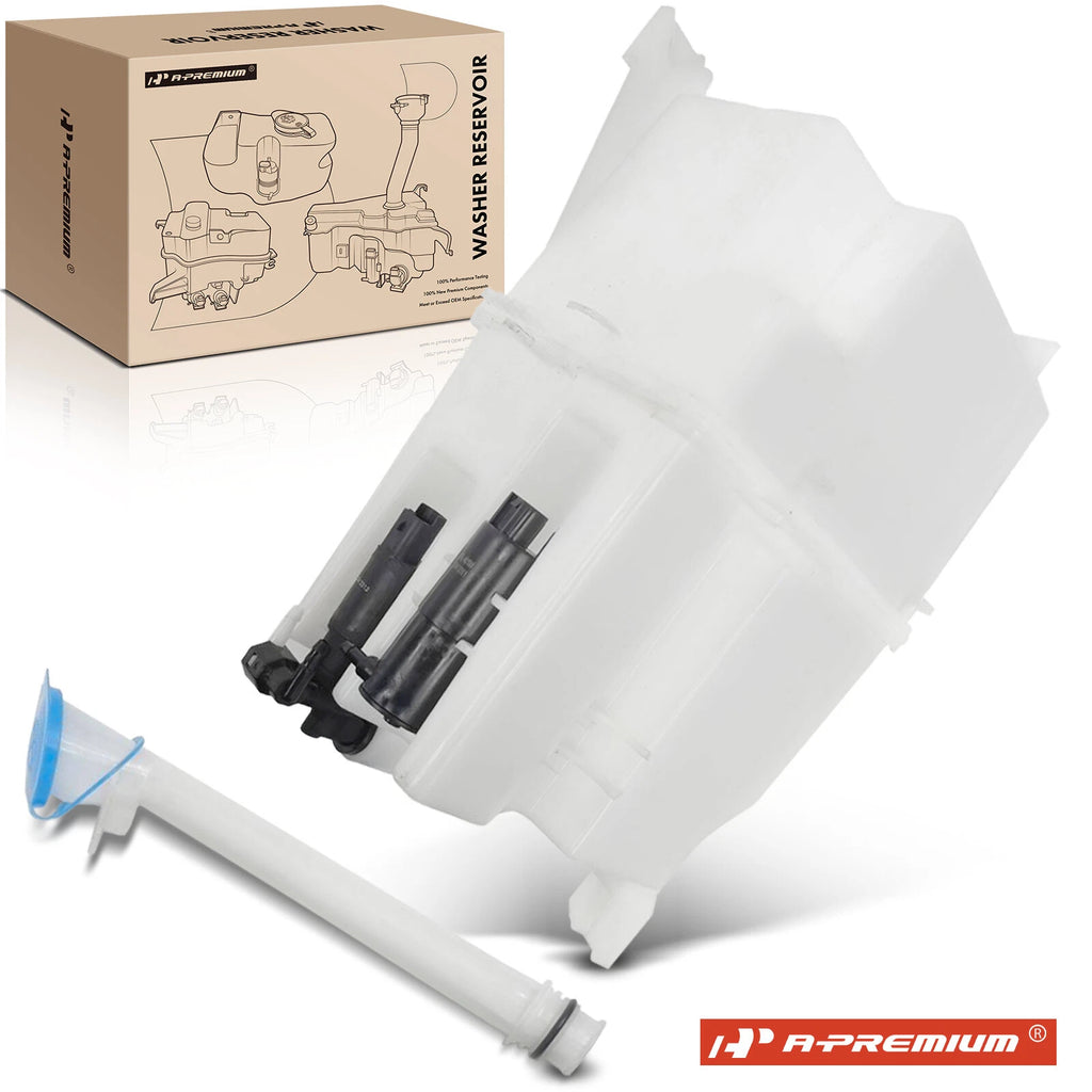Windshield Washer Reservoir with Cap & Pump for Nissan Rogue (2014–2016)