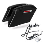 4" Stretched Hard Saddlebags & Conversion Brackets for Harley Softail (1984–2017)