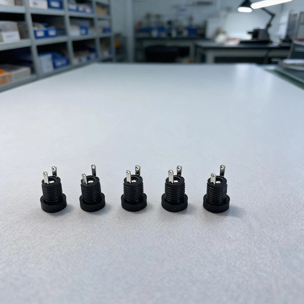 Set of 5 12V DC Power Connectors Male Female Panel Mount 5.5x2.1mm