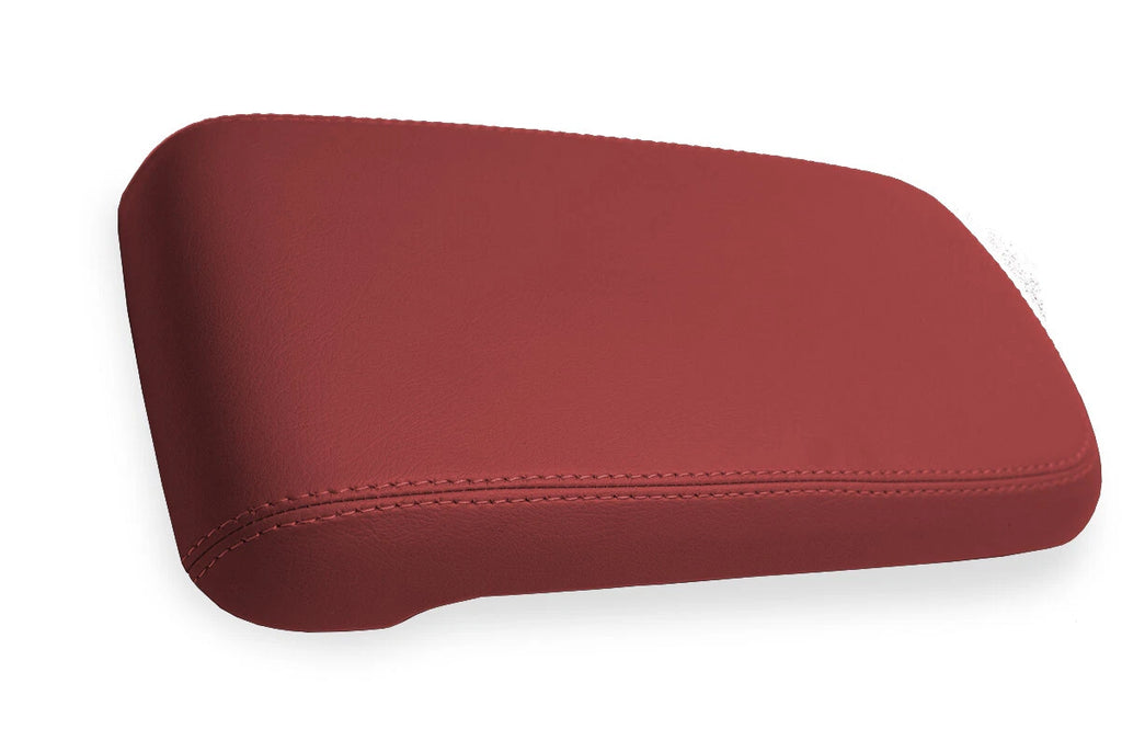 Leather Console Lid Armrest Cover for Chevrolet Colorado (2015–2022) Red