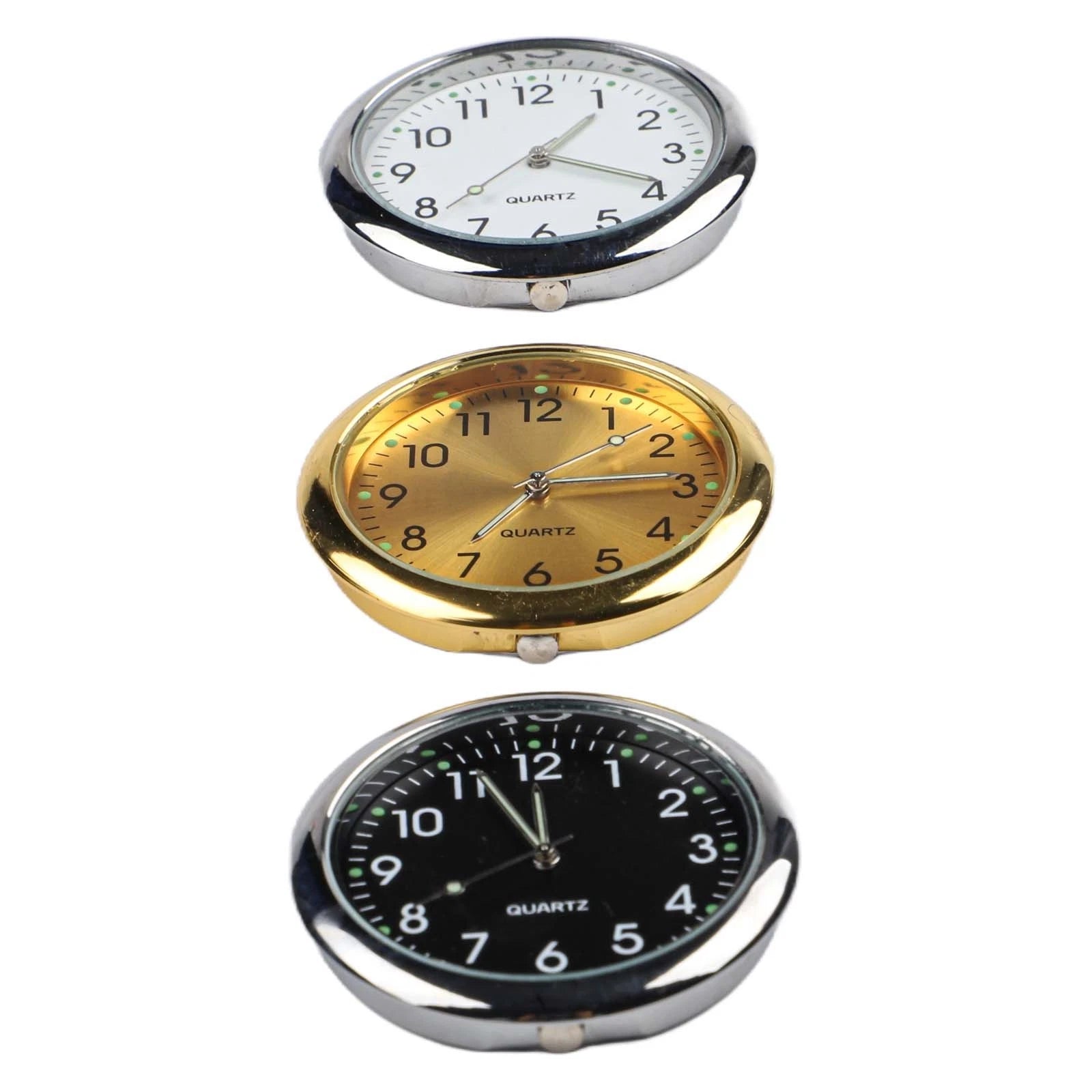 3X 40mm Luminous Car Clocks for Dashboard & Marine Vehicles Accessories