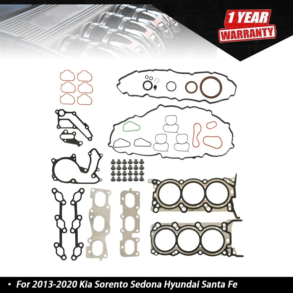 Head Gasket Bolt Set for Kia Sorento Hyundai Santa Fe (2013–2020)