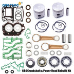 6B4 Crankshaft & Power Head Rebuild Kit for Yamaha 2T E 9.9 15HP (1990–1999)