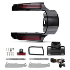 Black Rear Fender LED Light Fascia for Harley Touring (2014–2021) ABS