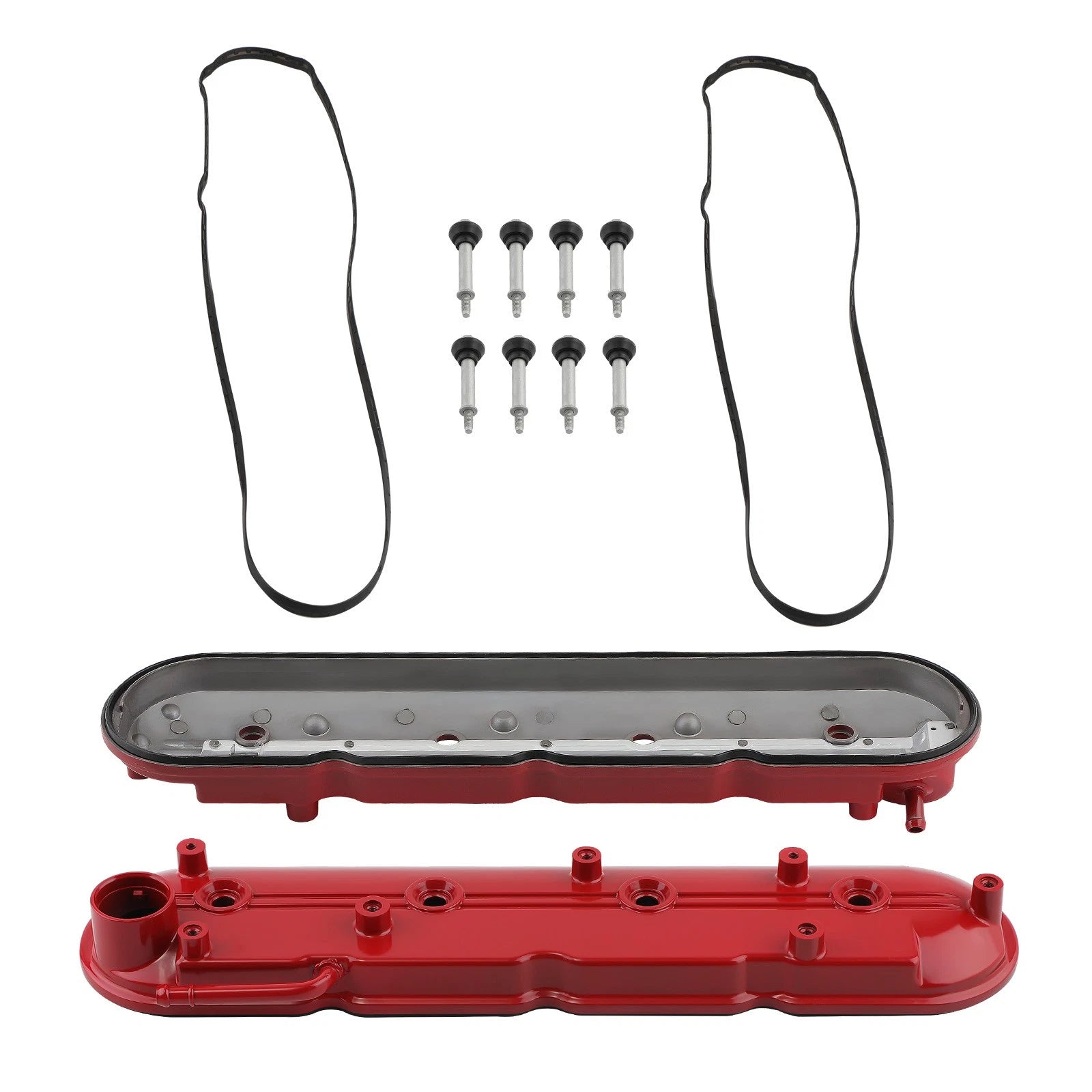 2pc Aluminum Valve Cover w/ Gasket for Chevy Express (2000–2008) 12570427 12562404
