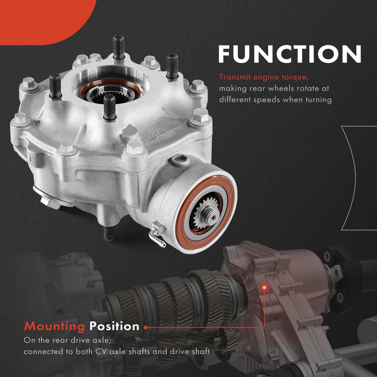 Rear Differential Assembly for Honda Fourtrax Rancher TRX420 (2007–2013)