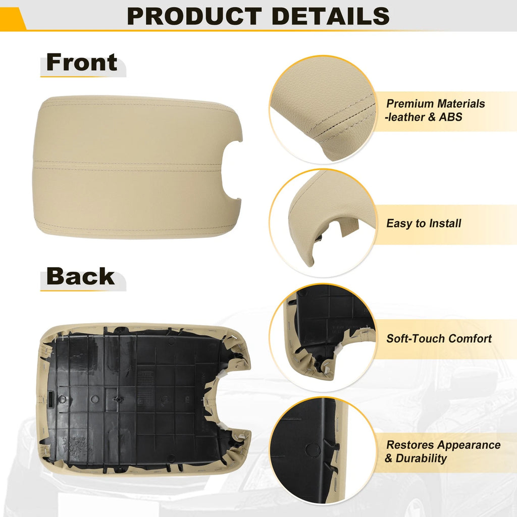 Armrest Lid Cover Base for Honda Accord (2008–2012) Beige Tan