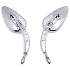 Chrome Skull Side Mirrors for Harley Softail (2014–2023)