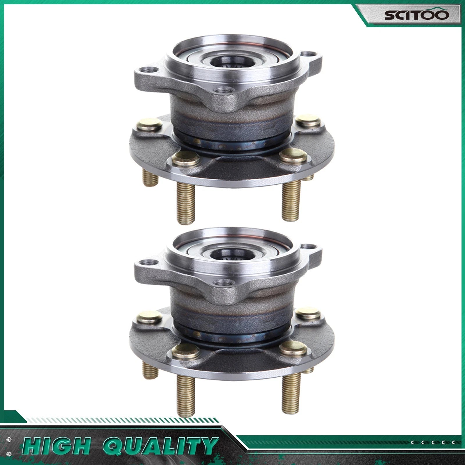 Set of 2 Rear Wheel Bearing Hubs for Mitsubishi Endeavor (2004–2011)
