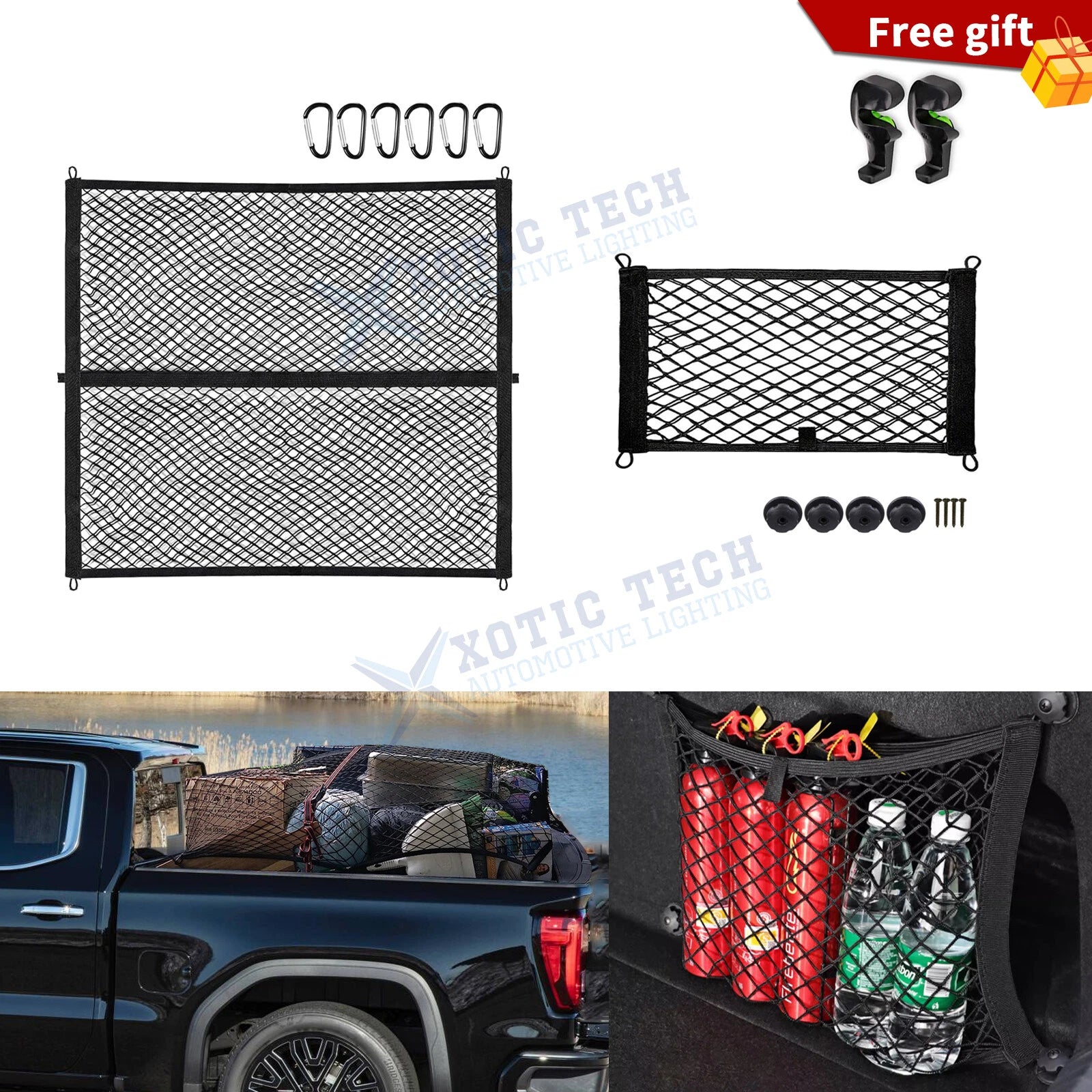 Cargo Mesh Organizer Storage Net for GMC Sierra Canyon (2015–2025)