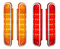 LED Side Marker Fender Lights Set for 1973-1980 Chevy GMC Truck Amber Red