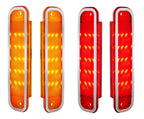LED Side Marker Fender Lights Set for 1973-1980 Chevy GMC Truck Amber Red