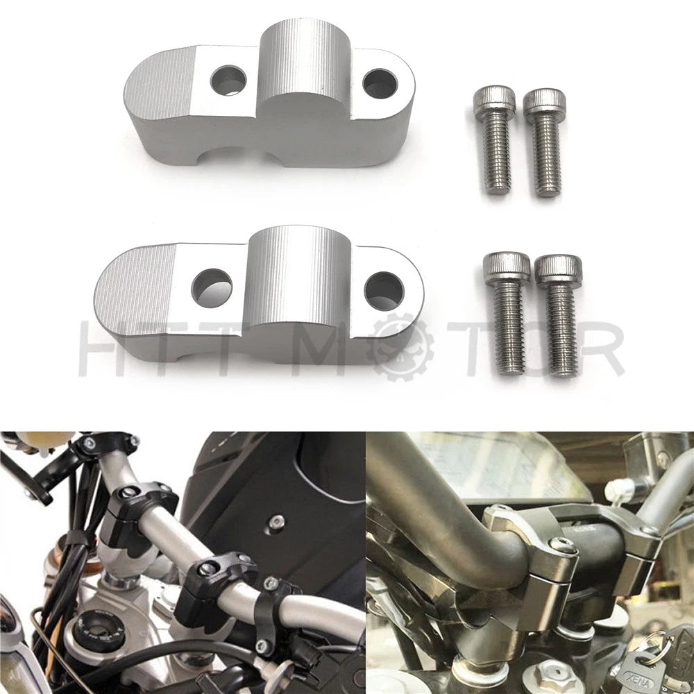 Handlebar Kit Riser for KTM Duke 125 200 250 390 (2017–2019) - 30mm Up, 20mm Back
