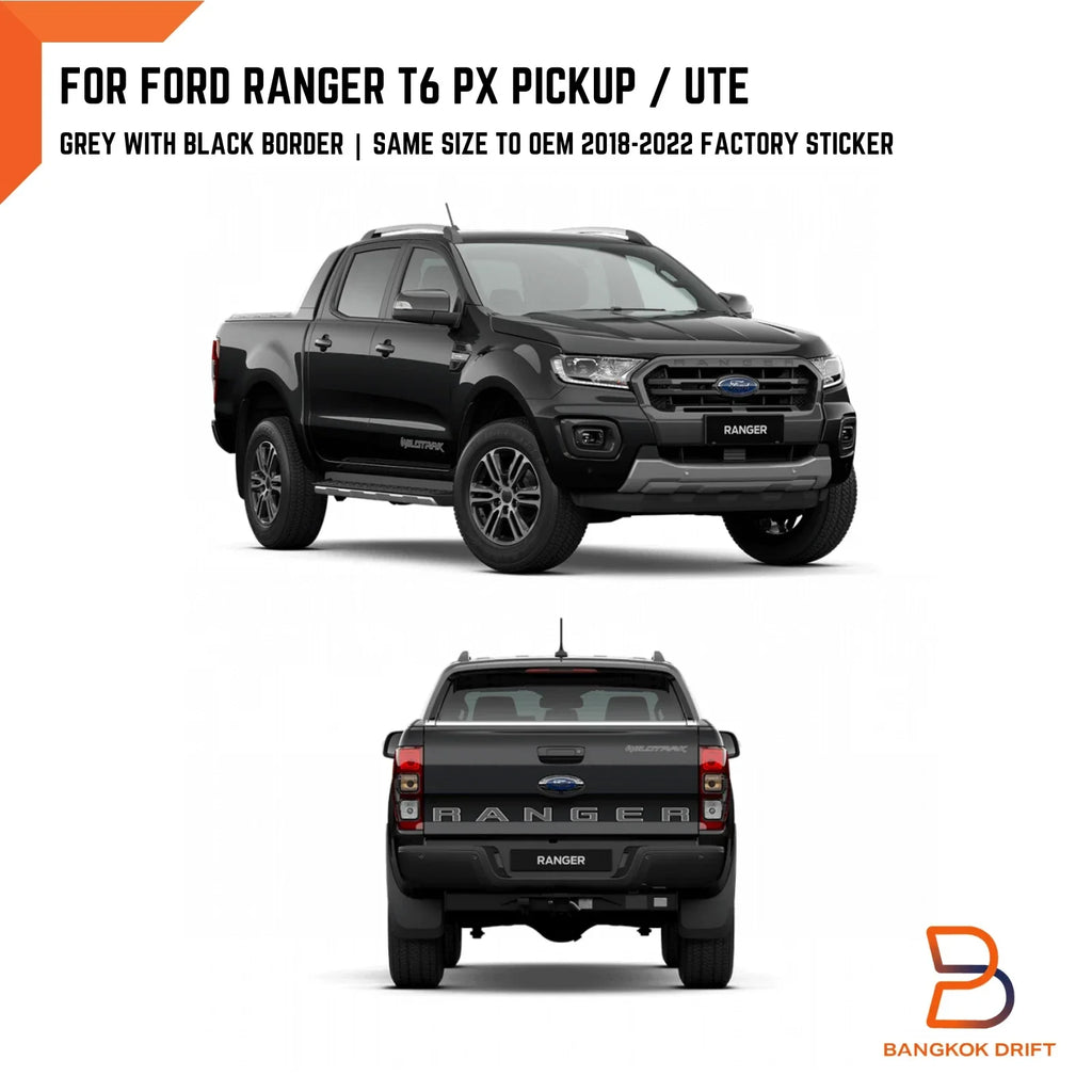 Rear Tailgate Insert Letters Decal Sticker for Ford Ranger PX3 (2018-2021)