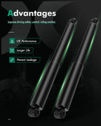 Set of 2 Rear Shock Absorbers for Chevrolet Equinox GMC Terrain Torrent Vue (2005–2019)