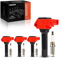 Set of 4 Ignition Coils & 4 Iridium Spark Plugs for Subaru Outback (2000–2023)