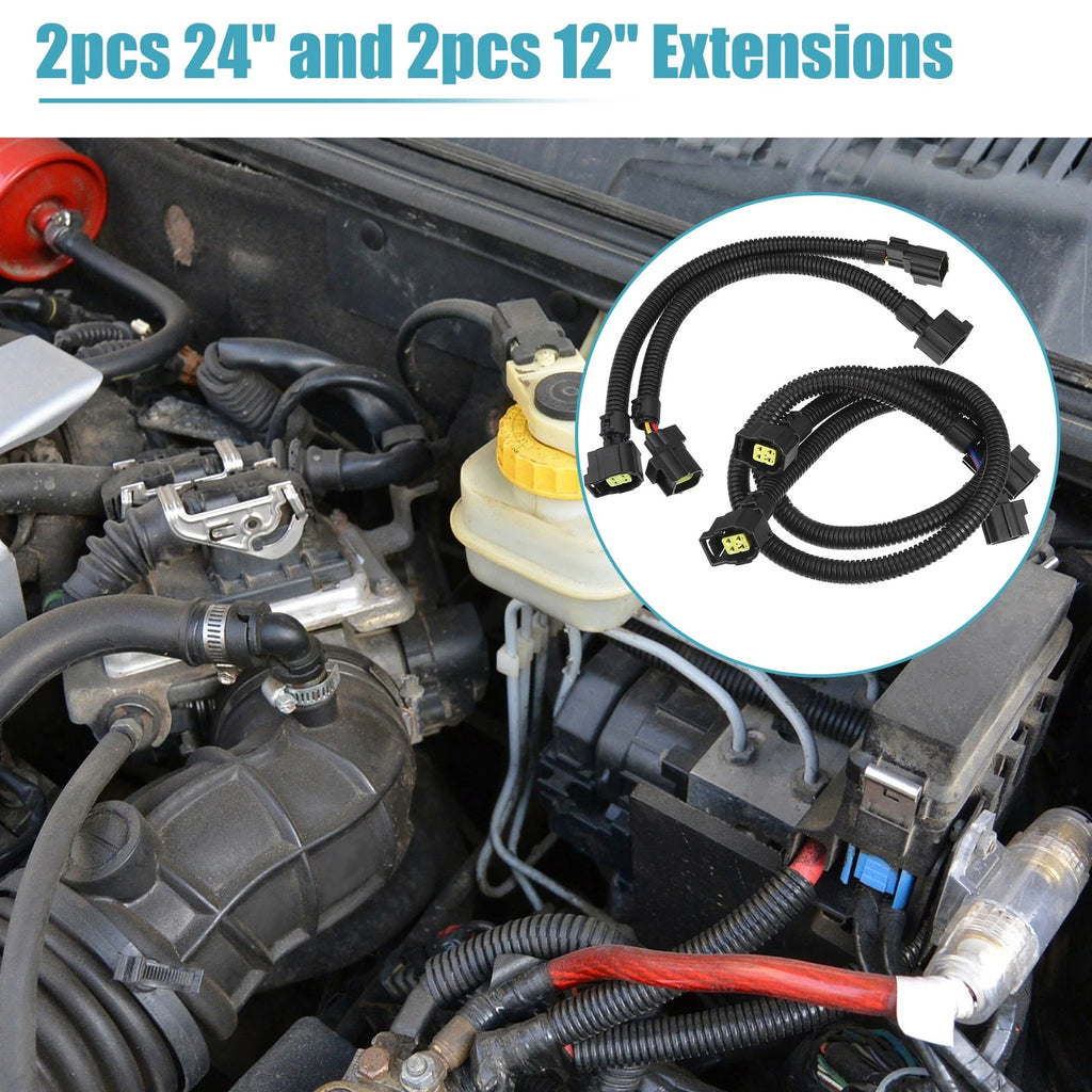 2Pcs Oxygen Sensor Extension Harness for Jeep Wrangler (2001–2019)