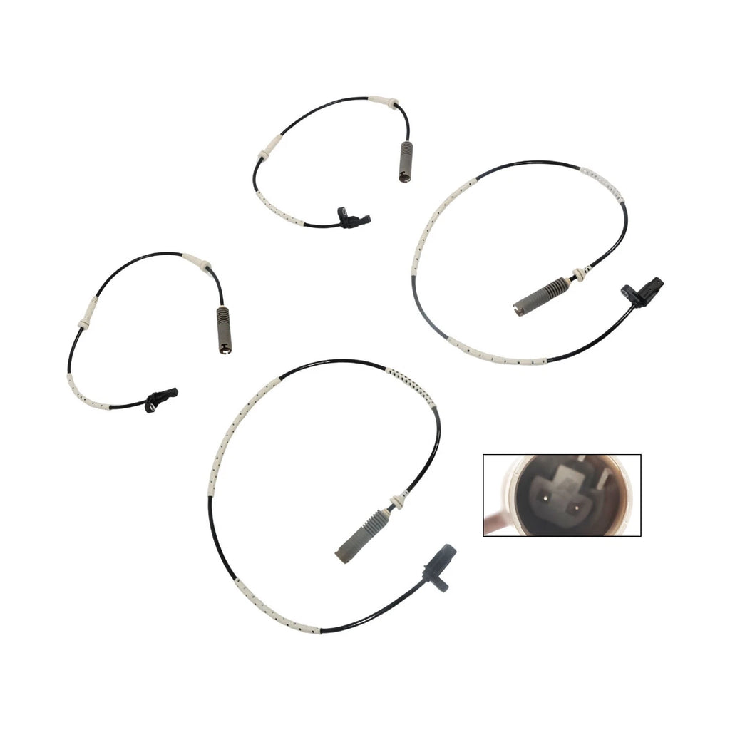 Set of 4 ABS Wheel Speed Sensors for BMW 328i, 128i (2007–2013)
