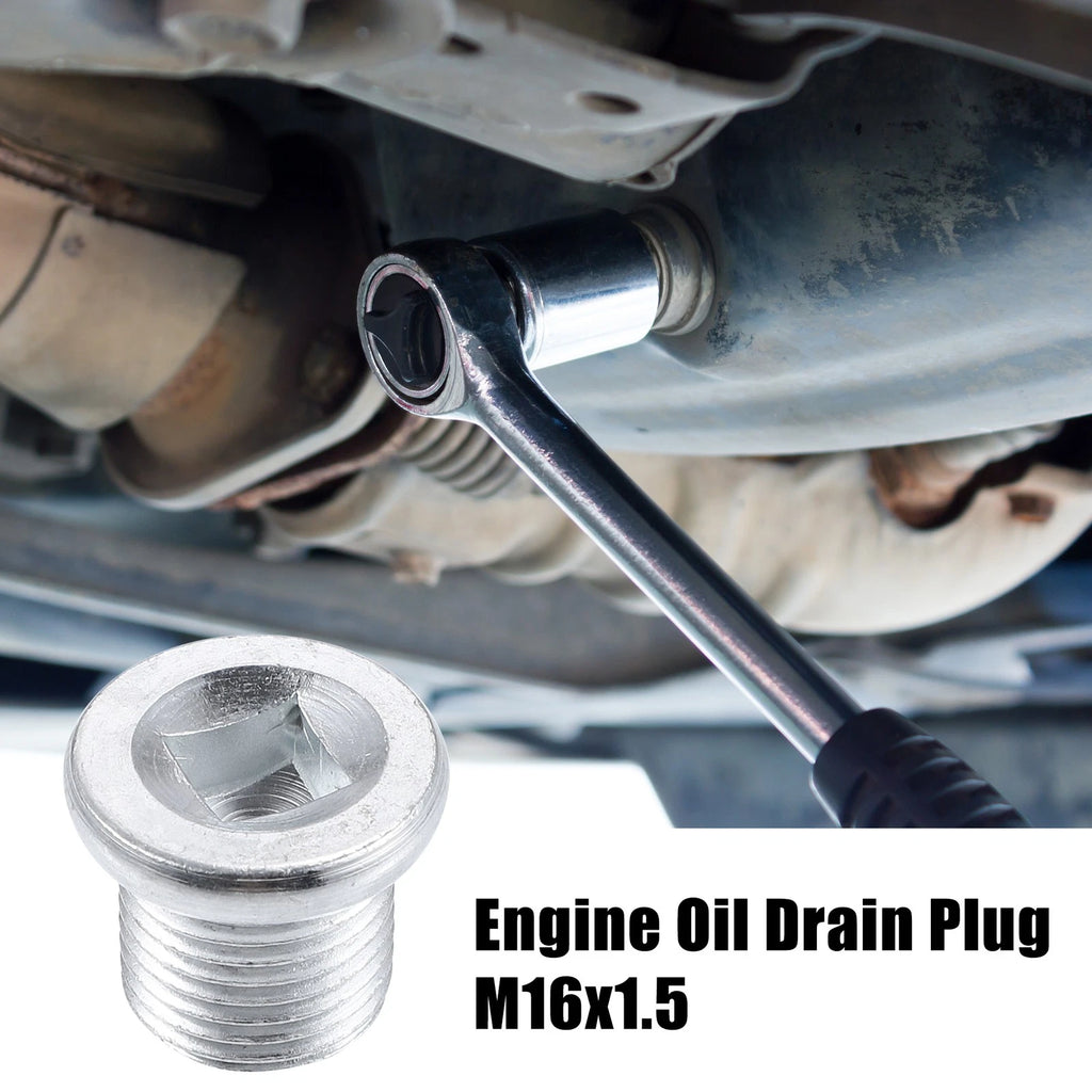 Set of 4 M16x1.5 Engine Oil Drain Plug Screws with Gasket for Nissan