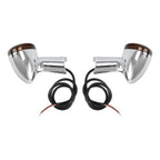 Chrome LED Rear Turn Signal Lights for Harley Sportster 883 XL1200 (1992-Up)