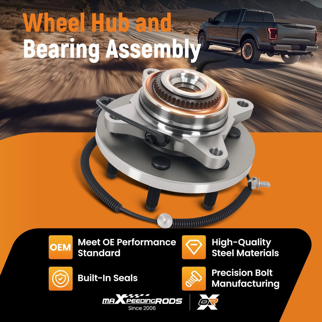 4WD Front LH RH Wheel Hub for Ford F-150 (2009–2010) 515119 6-Lug 4-Bolt