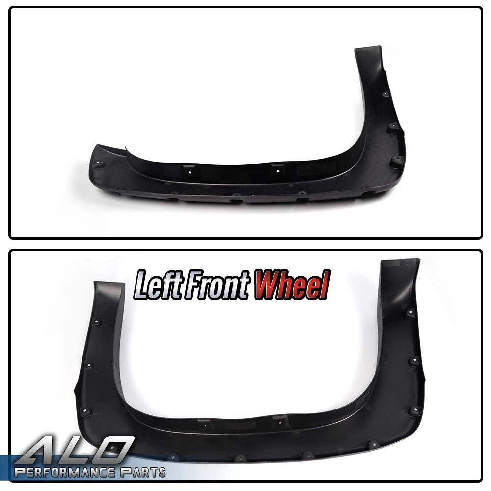 Set of 4 Pocket Rivet Wheel Fender Flares for Chevy Silverado GMC Sierra