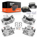 Set of 12 Ceramic Brake Pads and Calipers for Jeep Compass (2007–2023)